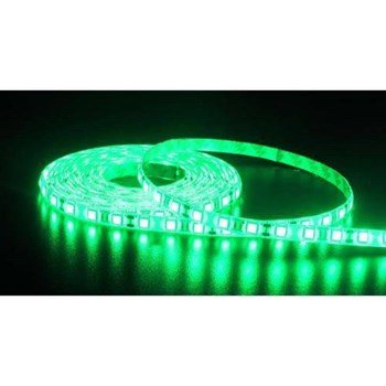 Fita LED Adesiva Verde Bivolt Rolo com 5m + Fonte 12V