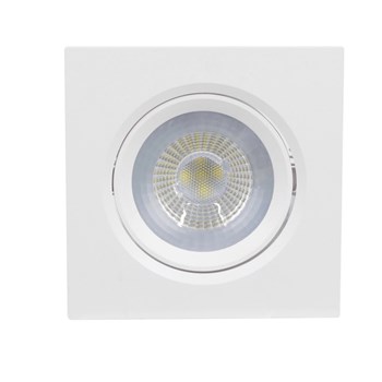 Kit 15 Spot LED Embutir 5W Direcionavel Quadrado Branco Frio 