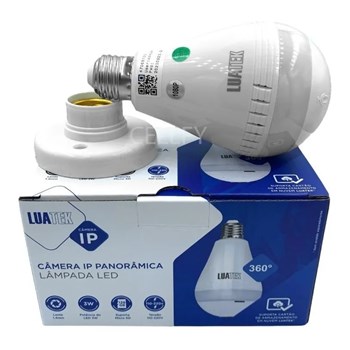 Lâmpada Espiã Câmera IP Panorâmica 360º 1080p com Áudio LKW 5413