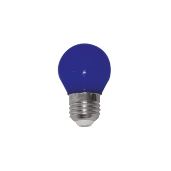Lâmpada LED Bolinha Colorida 1W E27 127V Azul