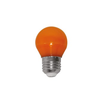 Lâmpada LED Bolinha Colorida 1W E27 127V Laranja