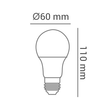 Lâmpada LED Bulbo Colorida 6W A60 Bivolt E27 Laranja