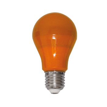 Lâmpada LED Bulbo Colorida 6W A60 Bivolt E27 Laranja