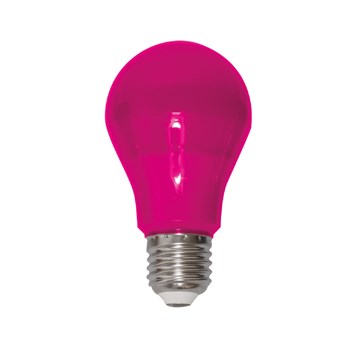 Lâmpada LED Bulbo Colorida 6W A60 Bivolt E27 Rosa