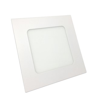 Luminária Led Painel Plafon Embutir 12W Quadrado 17x17cm Branco Quente