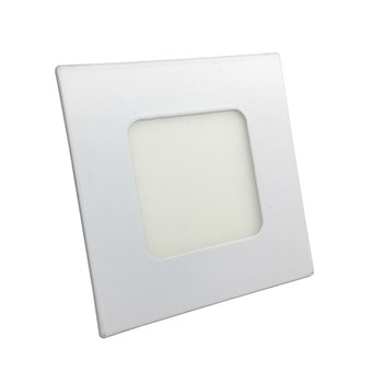 Luminária Led Painel Plafon Embutir 3W Quadrado 9x9cm Branco Quente
