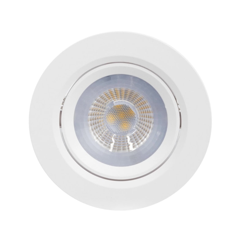 Spot Led Embutir Redondo 7w Spot LED Embutir 7W Direcionavel Redondo Branco Frio - Pandatem